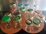 Lots de 16 bocaux en verre récipients contenants, Kom(men), Glas, Gebruikt, Ophalen