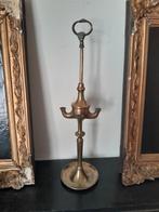 Antieke olielamp, messing, Ophalen