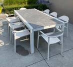 Bristol uitschuifbare keramische alu tuintafelset 8 stoelen, Tuin en Terras, Ophalen, Eettafel, Meer dan 8 zitplaatsen, Aluminium