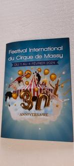 PROGRAMME DU FESTIVAL DU CIRQUE DE MASSY 2024, Collections, Collections Autre, Comme neuf, Enlèvement ou Envoi