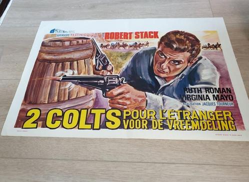 Filmaffiche 2 colts voor de vreemdeling 1956, Collections, Posters & Affiches, Enlèvement ou Envoi