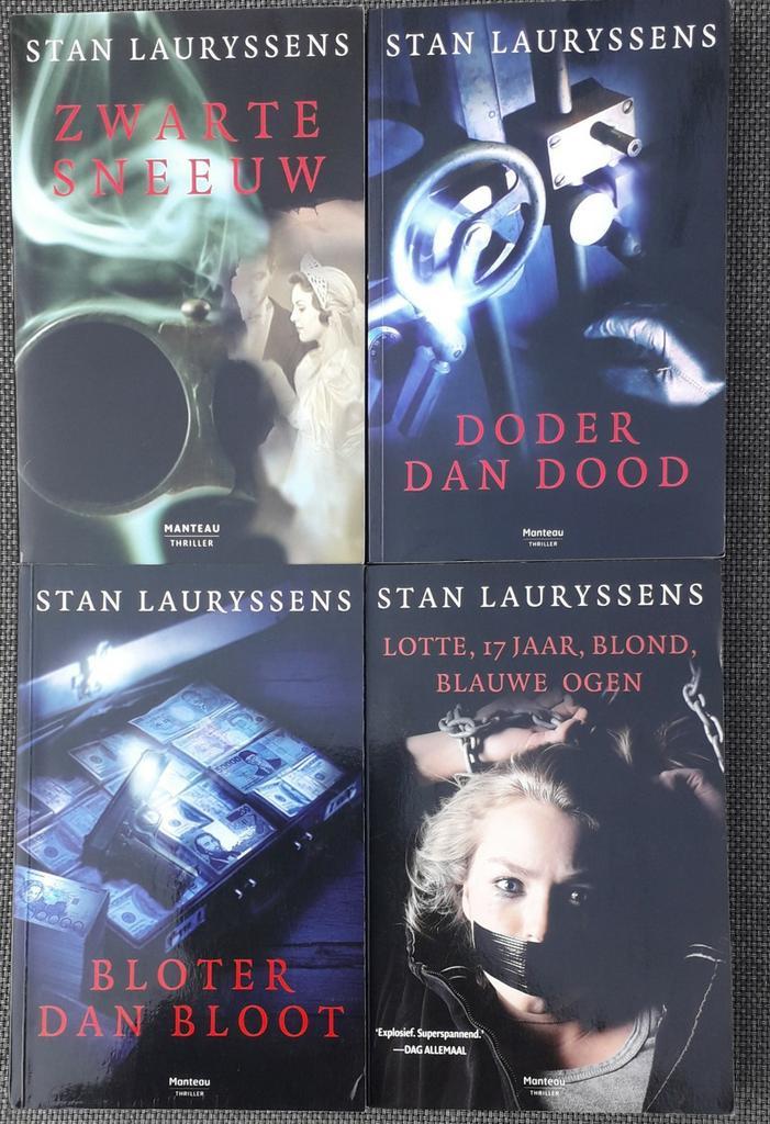 Bundel 4 thrillers Stan Lauryssens, Livres, Thrillers, Comme neuf, Enlèvement ou Envoi