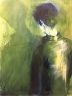 Schilderij ‘Guy in green’ - Olieverf op doek, Antiek en Kunst, Kunst | Schilderijen | Modern, Ophalen