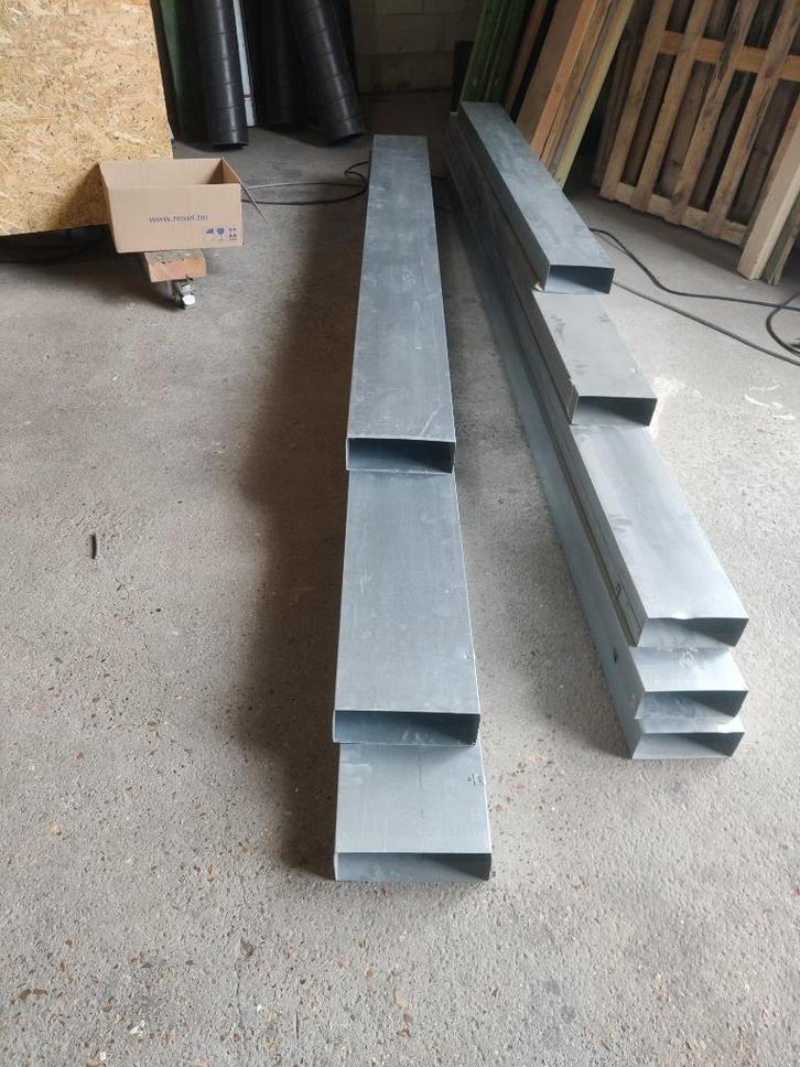 Ventilatie kanalen plat galva voor in de chape, Doe-het-zelf en Bouw, Ventilatie en Afzuiging, Nieuw, Ventilator en Afzuiger, Ophalen