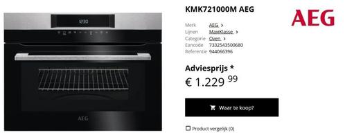Combi microgolfoven AEG, Elektronische apparatuur, Microgolfovens, Zo goed als nieuw, Inbouw, Combi-microgolfoven, 45 tot 60 cm