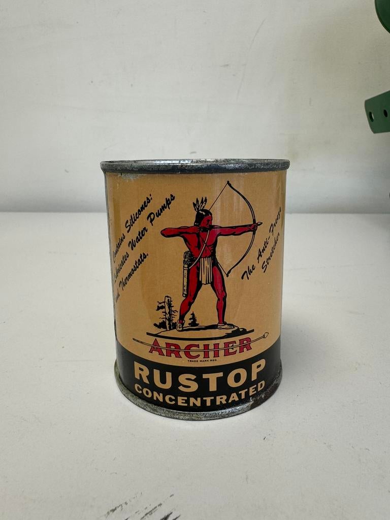 Archer olie blik met display houder, Ophalen of Verzenden, Gebruikt, Reclamebord