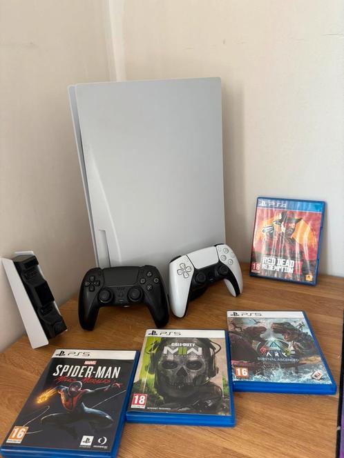 PlayStation 5 + Games en accessoires, Games en Spelcomputers, Spelcomputers | Sony PlayStation 5, Zo goed als nieuw, Playstation 5