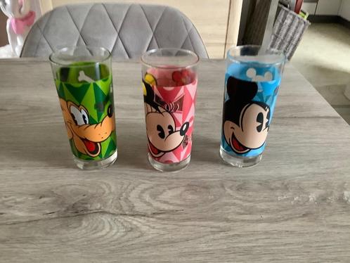 Disney verschillende glazen, Verzamelen, Disney, Gebruikt, Servies, Mickey Mouse, Ophalen of Verzenden