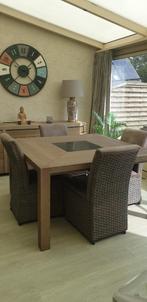 Table à manger en chêne + 4 chaises, Maison & Meubles, Tables | Tables à manger, Comme neuf, 100 à 150 cm, 100 à 150 cm, Chêne