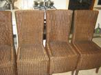 6 rieten stoelen in goede staat, Huis en Inrichting, Stoelen, Gebruikt, Bruin, Ophalen of Verzenden, Vijf, Zes of meer stoelen