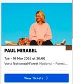 Paul Mirabel - 2 places à vendre 10/03 Forest National, Tickets & Billets, Deux personnes, Mars