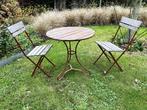 opklapbare tuinstoelen(2 st.) + tafel, Tuin en Terras, Ophalen, Gebruikt, Metaal