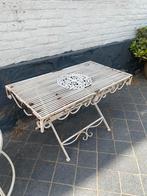 Antieke - Vintage smeedijzeren tuintafel. Opklapbaar., Ophalen of Verzenden, Zo goed als nieuw