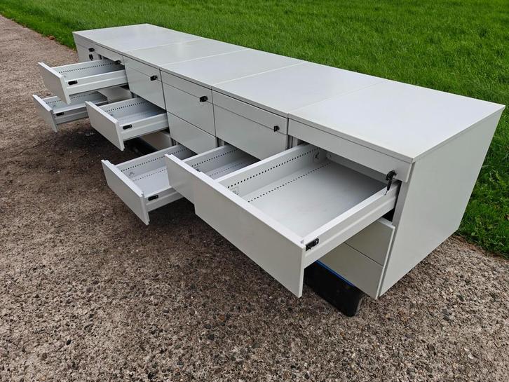 6 stalen ladeblokken ideaal als onderbouw voor werkbank, Huis en Inrichting, Kasten | Roldeurkasten en Archiefkasten, Gebruikt