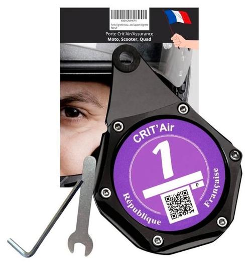 CRIT'AIR VIGNET HOUDER MOTO, Motoren, Accessoires | Overige, Zo goed als nieuw, Ophalen of Verzenden