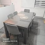 Table à manger avec 6 chaises à vendre !, Enlèvement, Utilisé, Cinq personnes ou plus, Rectangulaire