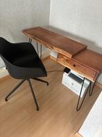 Werktafel in eik hout met draineren stoel, Doe-het-zelf en Bouw, Werkbanken, 70 tot 120 cm, Zo goed als nieuw, Ophalen