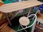 Keuken bartafel met 2 krukjes landelijke stijl, Ophalen, Gebruikt