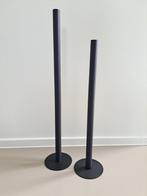 Scandinavische kandelaars design zwart 50 en 57cm, Enlèvement ou Envoi, Comme neuf, Métal, 50 à 75 cm