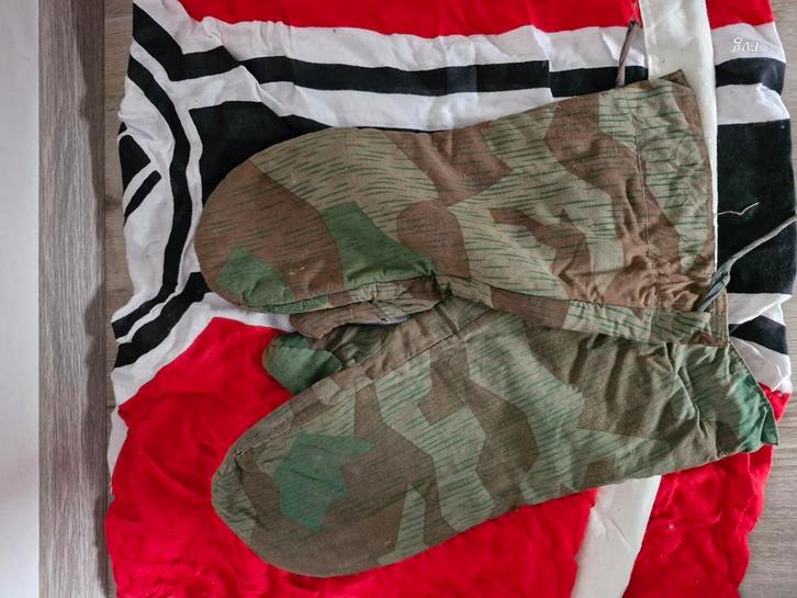 Splintertarn camouflage handschoenen wo2 duitsland, Verzamelen, Militaria | Tweede Wereldoorlog, Ophalen of Verzenden