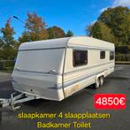 Caravan stacaravan camping woonwagen slaapkamer Badkamer 7m, Caravans en Kamperen, Caravans, Rondzit, 2 aparte bedden, Bedrijf