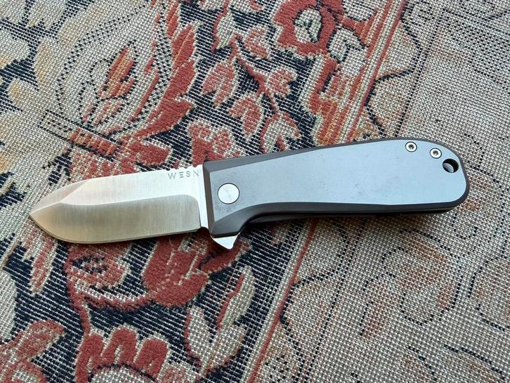 Nieuw WESN The Allman Titanium EDC Knife Zakmes Mes, Caravans en Kamperen, Kampeergereedschap, Nieuw, Ophalen of Verzenden