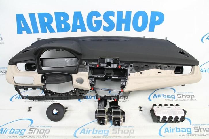 Airbag set - Dashboard M beige zwarte stiksel BMW 2 F45 F46, Auto-onderdelen, Dashboard en Schakelaars, Gebruikt, Ophalen of Verzenden