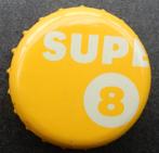 Kroonkurk Super 8 geel (1110), Verzamelen, Biermerken, Verzenden, Gebruikt