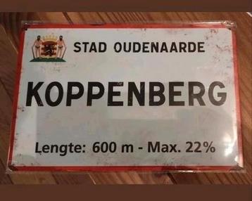 Koppenberg metalen bord. 20x30cm. Nieuw. Verzending mogelijk beschikbaar voor biedingen