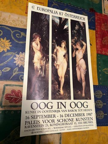 Poster Europalia 87 Osterreich : Oog in Oog beschikbaar voor biedingen