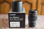 Canon EF 100mm f2.8l macro is usm, Audio, Tv en Foto, Foto | Lenzen en Objectieven, Ophalen, Gebruikt, Macrolens