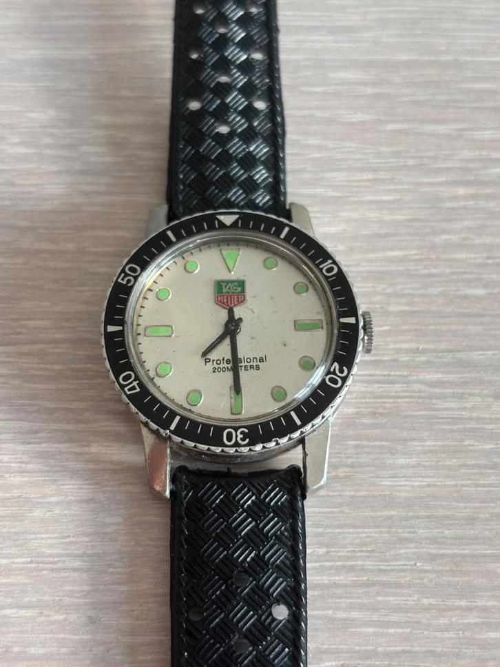Tag Heuer diver horloge, Handtassen en Accessoires, Horloges | Antiek, Polshorloge, Overige merken, Staal, 1960 of later, Met bandje