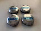 Volvo Zilver/Blauw Naafdoppen /Naafkappen 64mm set van 4stuk, Verzenden, Nieuw, Volvo