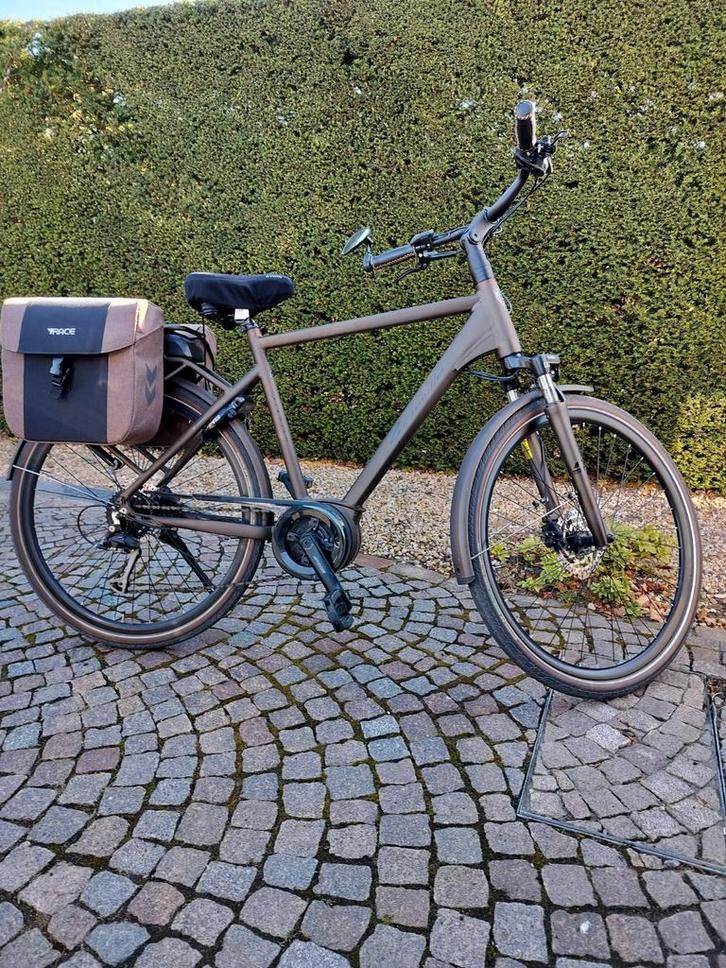 Grandville elektrische herenfiets, Fietsen en Brommers, Elektrische fietsen, Zo goed als nieuw, 50 km per accu of meer, Ophalen