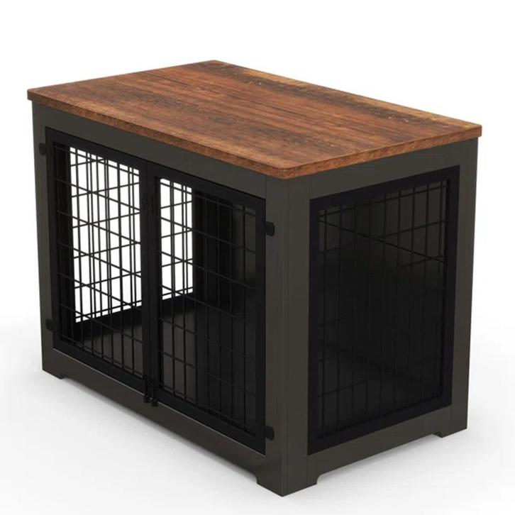 MaxxPet Houten Hondenbench 106x60x77cm - Walnoot, Dieren en Toebehoren, Hondenbenches, Nieuw, Ophalen of Verzenden