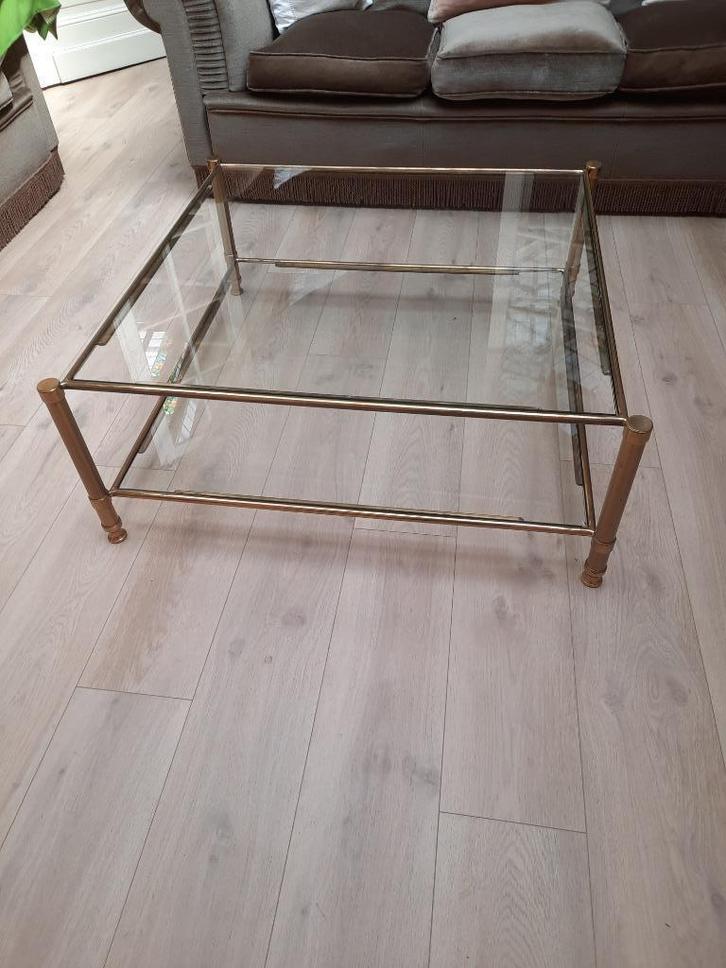 Antiek vierkant glazen tafel - MOET WEG, Antiek en Kunst, Antiek | Gereedschap en Instrumenten, Ophalen