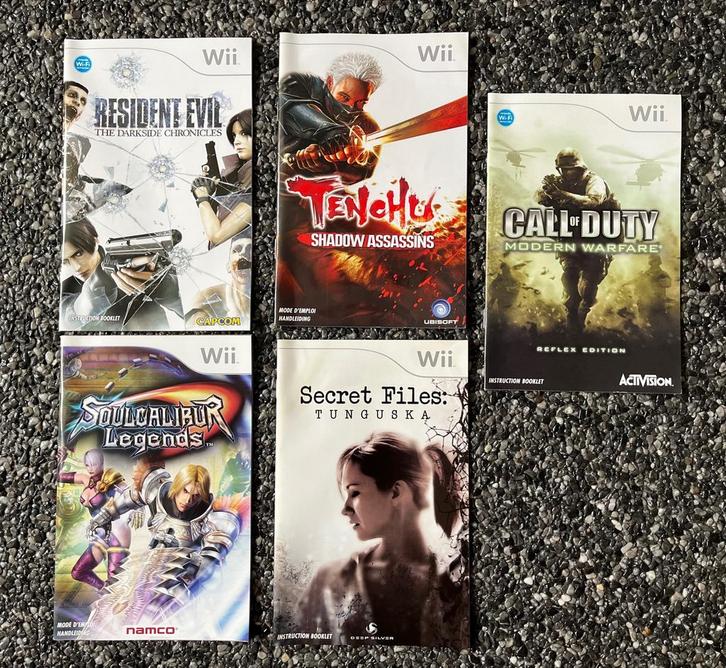 Lot Nintendo Wii Handleidingen, Games en Spelcomputers, Games | Nintendo Wii, Zo goed als nieuw, Ophalen of Verzenden