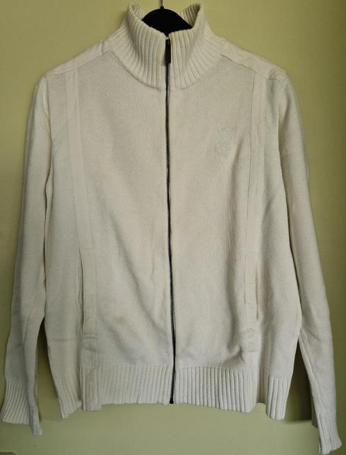 Jack & Jones herenvest wit maat L valt als ruime M zgan, Kleding | Heren, Truien en Vesten, Zo goed als nieuw, Maat 48/50 (M)