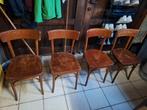 Café stoelen retro (4 stuks), Ophalen, Gebruikt, Hout