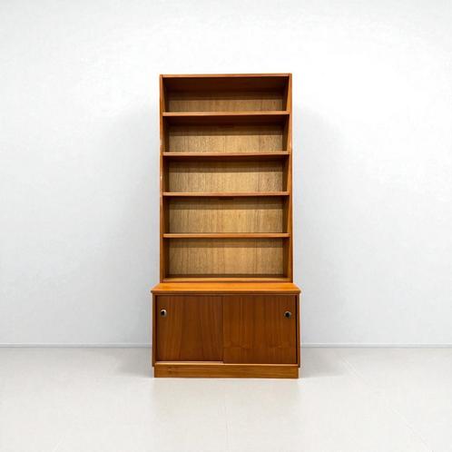 Vintage hoge boekenkast / etagere / vitrine, Huis en Inrichting, Kasten | Boekenkasten, Ophalen of Verzenden