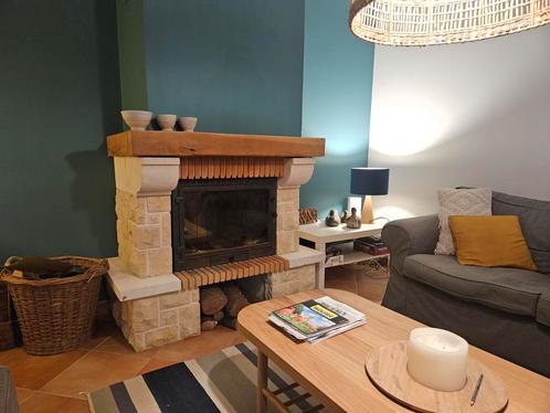 Haard met ingebouwde hout kachel, Huis en Inrichting, Haarden, Gebruikt, Houthaard, Ophalen of Verzenden