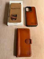 Iphone 15 Pro Max Lederen 2/1 hoes Nieuwstaat, Enlèvement, Comme neuf, IPhone 15