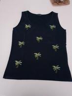 Tschirt met pajetjes in de vorm van palmboompjes.nieuw., Kleding | Dames, Topjes, Nieuw, Zonder mouw, Ophalen, Maat 38/40 (M)