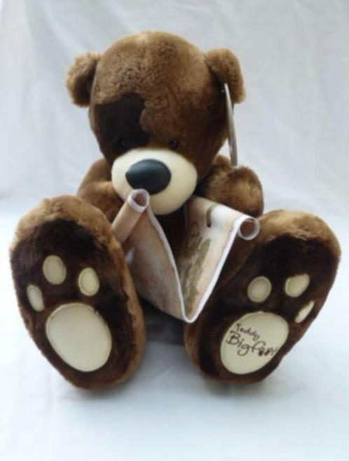 beer teddy big foot hoogte 30 cm nieuw, Verzamelen, Beren en Cherished Teddies, Nieuw, Stoffen beer, Overige merken, Ophalen of Verzenden