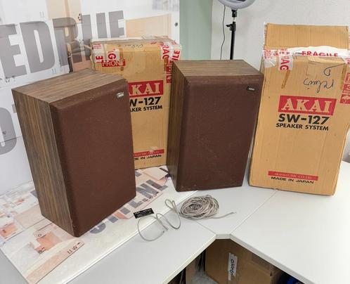 1965 set Akai SW-127 Single 2 Way Speaker Speakers vintage, Audio, Tv en Foto, Luidsprekerboxen, Ophalen of Verzenden
