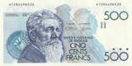 500 Frank België [1982-1998].Constantin Meunier, Verzenden, Los biljet