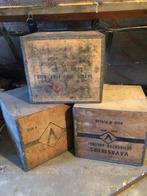 Oude houten transportboxen, Huis en Inrichting, Woonaccessoires | Kisten, Gebruikt, Ophalen