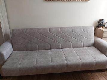 Canapé-lit 3 places 2 personnes gris clair