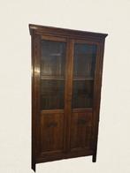 Antieke houten vitrinekast – 183 cm hoog | 93,5 cm breed | 3, Huis en Inrichting, Ophalen, Glas