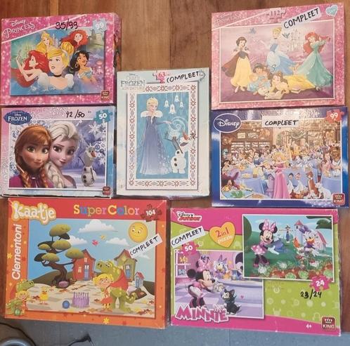 Verscheudene puzzels + mooie pennenzak, Kinderen en Baby's, Speelgoed | Kinderpuzzels, Gebruikt, Ophalen